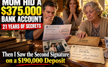 A bank manager called about my 72-year-old mother’s account containing more than $375,000. I thought there had been a mistake—until Mom brought out a 2004 envelope, an old photograph, and a $190,000 deposit receipt carrying a signature our family was never supposed to see.