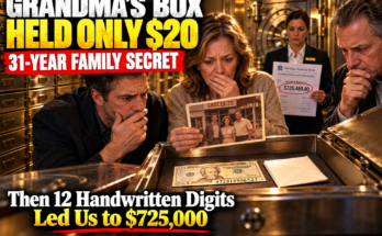 grandma safe deposit box, $725000 bank account, secret bank account, family inheritance mystery, hidden family money, $20 bill mystery, safe deposit box story, grandmother secret account, family bank secret, old photograph mystery, forgotten family member, inheritance story, hidden bank account, family money mystery, grandmother inheritance, secret account number, emotional family story, viral Facebook story, bank mystery story, family secrets