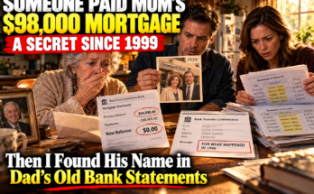 Mortgage, $98000, Bank Transfer, Family Secret, Mother, Father, Old Photograph, 1999, Hidden Payments, Friendship, Financial Mystery, Family History, Forgiveness, Bank Statements, Emotional Story