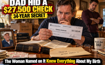 $27,500 check story, hidden check in Bible, father family secret, mysterious inheritance story, Teresa Morgan story, 34-year family secret, emotional father son story, hidden family truth, cashier's check mystery, old hospital secret, wrongful accusation story, family betrayal story, secret biological father, emotional family drama, father’s final letter, hidden money story, viral Facebook story, family mystery, forgiveness story, WordPress emotional story