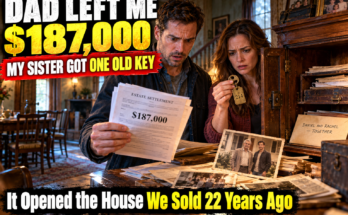 Dad left me $187,000. My sister got one old brass key. Three days later, she discovered the key still opened a house our family supposedly sold 22 years ago—and what Dad had hidden inside changed what we thought we had inherited.