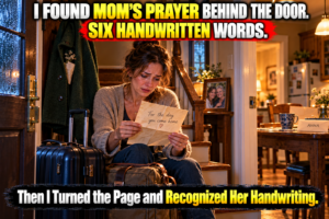 Eight months after losing my mother, I returned to her empty house with two suitcases and nowhere else to go. A folded prayer slipped from behind her coat. On the outside were six words in her handwriting: “For the day you come home.” At the bottom, she had added one instruction: “Sweetheart, turn the page.” 👉 …Continue Read More…