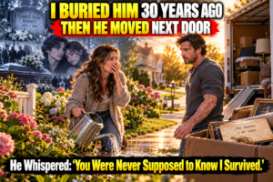 I buried my first love after a fire when I was sixteen. His wealthy parents blamed me, refused to let me see him, and gave me a closed-casket funeral to remember for the next 30 years. Then a moving truck pulled up next door. The man who stepped out had Gabriel's eyes, his crooked smile—and three days later, I saw the tiny scar I'd watched him get when we were teenagers. I whispered, “Gabe?” He went completely still before saying, “You were never supposed to know I survived.” Then he showed me a box his mother had hidden for three decades.