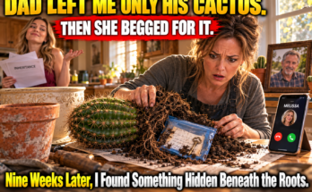 My half-sister inherited Dad’s money and laughed because he left me his cactus. “The plant can keep you company,” she said. Three days later, she was begging me to give it to her. I refused. Nine weeks later, I finally understood why—when something blue appeared beneath its roots. 👉 ...Continue Read More...