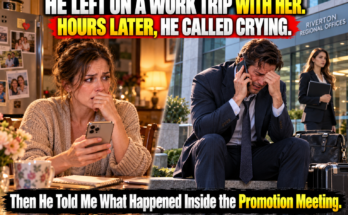 My husband went on a work trip with the female colleague I was already jealous of. They were competing for the same promotion. Hours later, he called me crying. I thought she had betrayed him—until he told me what she had shown the interview panel. 👉 ...Continue Read More...