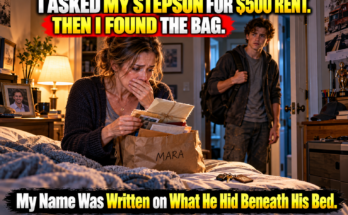 stepson five hundred dollar rent, widow stepson family story, bag hidden under bed, husband final letter, stepmother childless insult, stepson retirement plan remark, family grief misunderstanding, nineteen year old stepson, hidden rent envelopes, widow financial struggle, stepmother and stepson reconciliation, blended family emotional story, found bag with my name, grieving family conflict, rebuilding family after loss, viral Facebook fiction